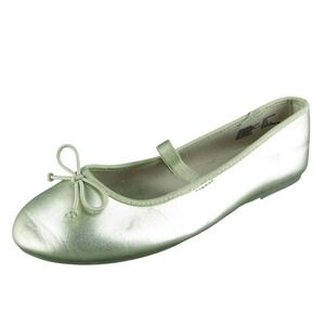 Wonder Nation Youth Girls Ballet Shoes Size 3 Medium Gold Synthetic Slip On